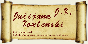 Julijana Komlenski vizit kartica